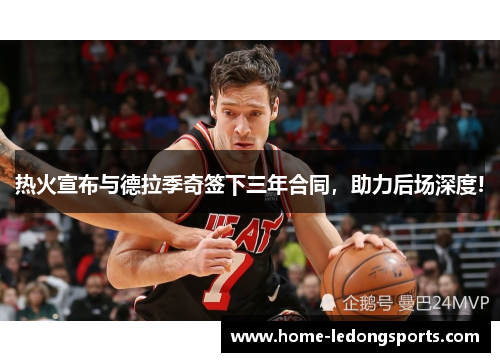 热火宣布与德拉季奇签下三年合同，助力后场深度!